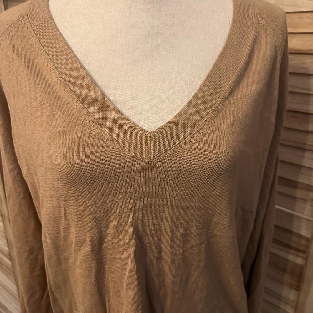 Banana Republic Women's V-Neck Sweater in Tan